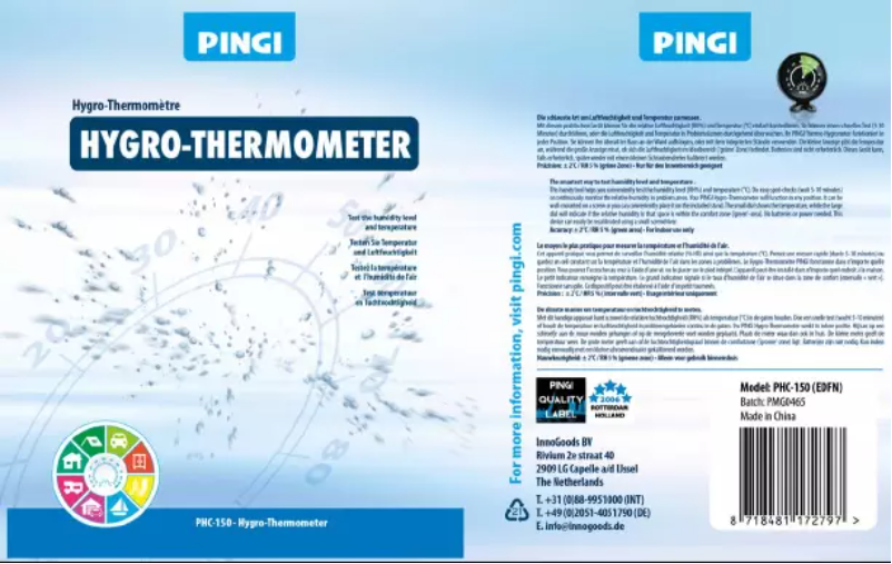 Page n°1 - Manuel utilisateur Pingi PHC-150