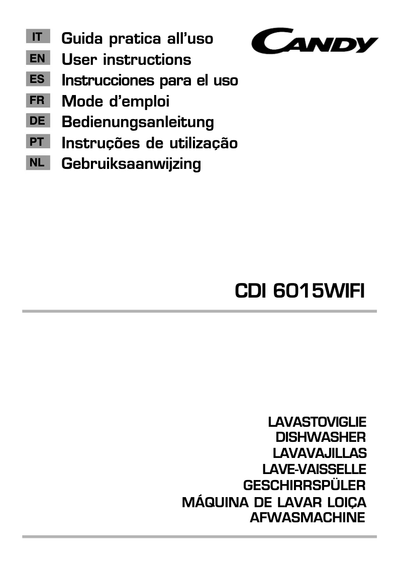 Page 1 de la notice Manuel utilisateur Candy CDI 6015WIFI