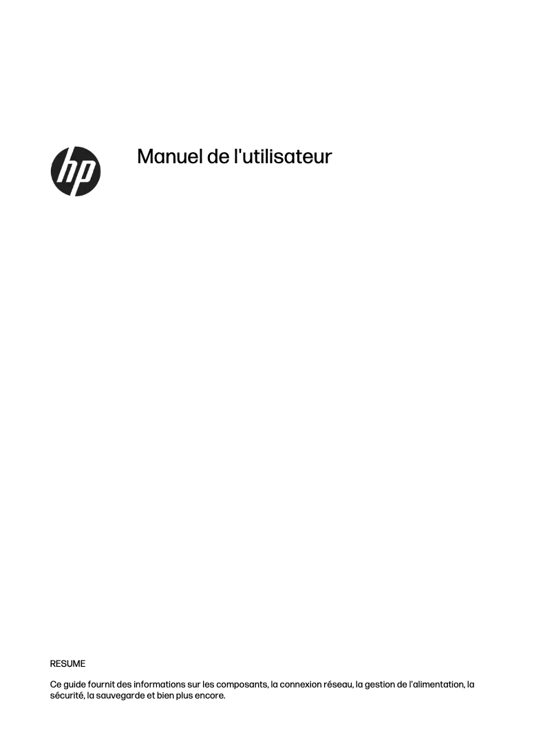 Page 1 de la notice Manuel utilisateur HP EliteBook 630 G10