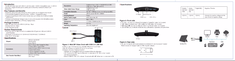 Page 1 de la notice Manuel utilisateur Siig JU-H30412-S1
