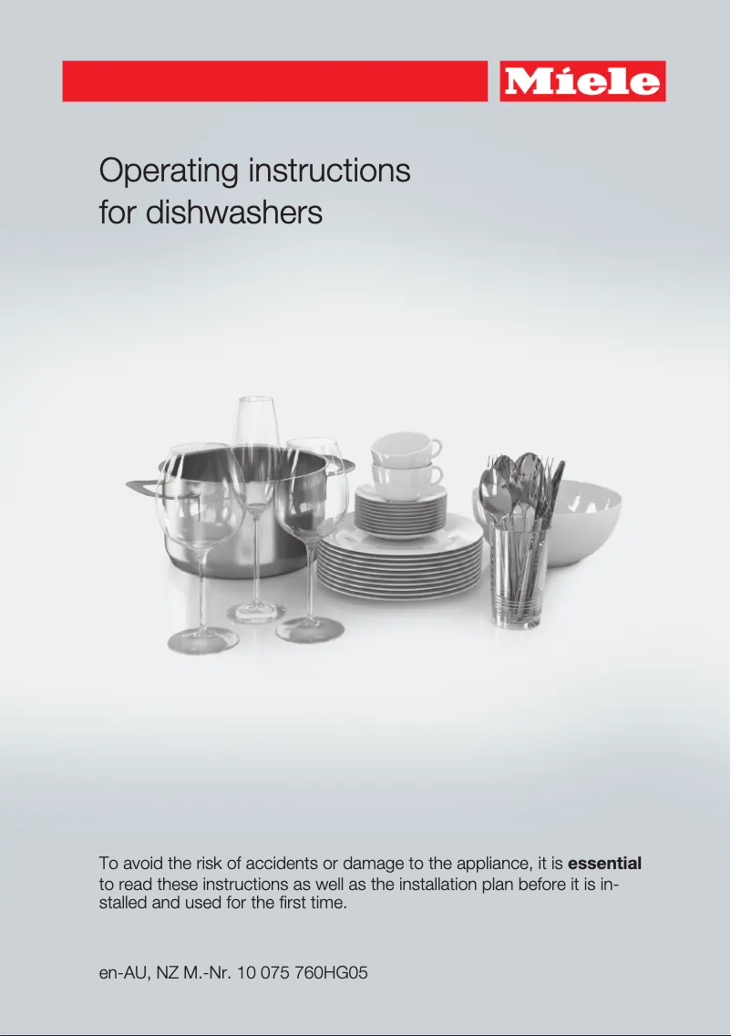 Page 1 de la notice Manuel utilisateur Miele G 4920 i AUS