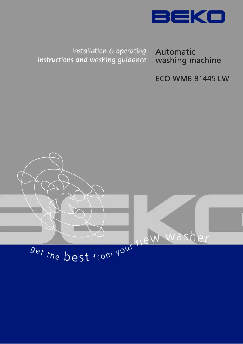 Page n°1 - Manuel utilisateur Beko WMB 81445 LW