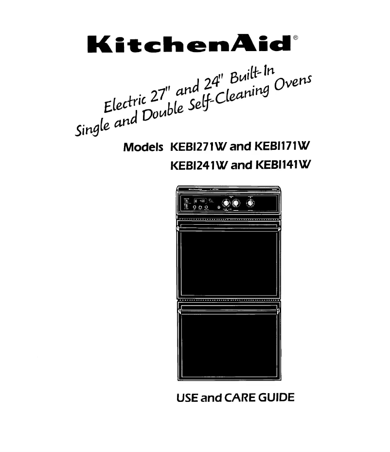 Page n°1 - Manuel utilisateur KitchenAid KEBI171WBL2
