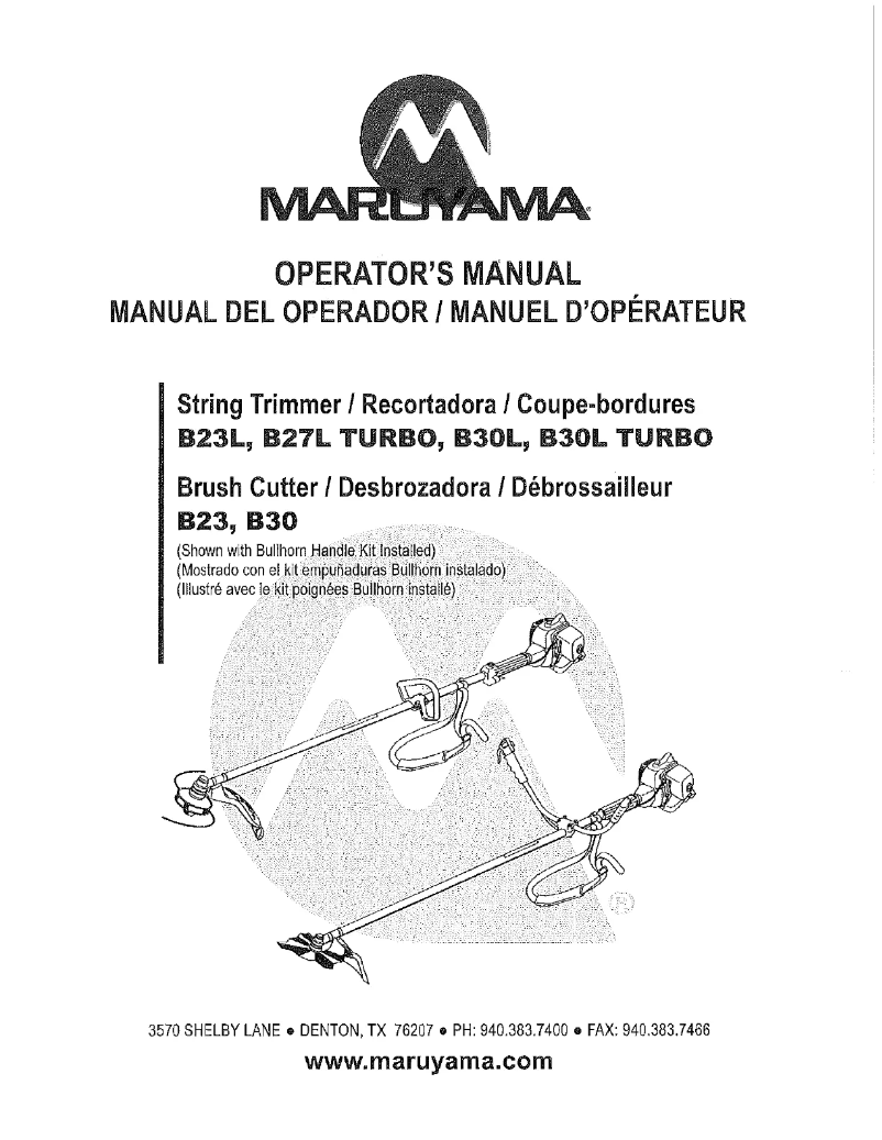 Page 1 de la notice Manuel utilisateur Maruyama B27L