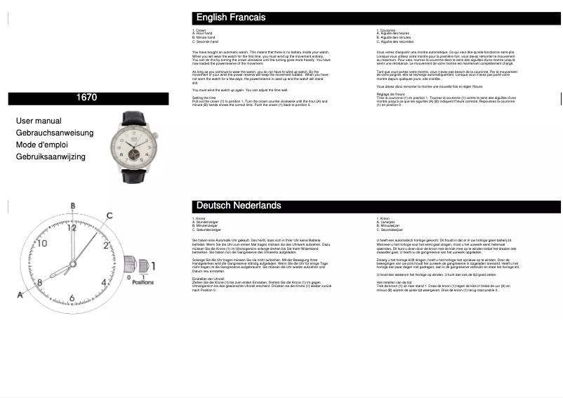 Page n°1 - Manuel utilisateur Davis 1670