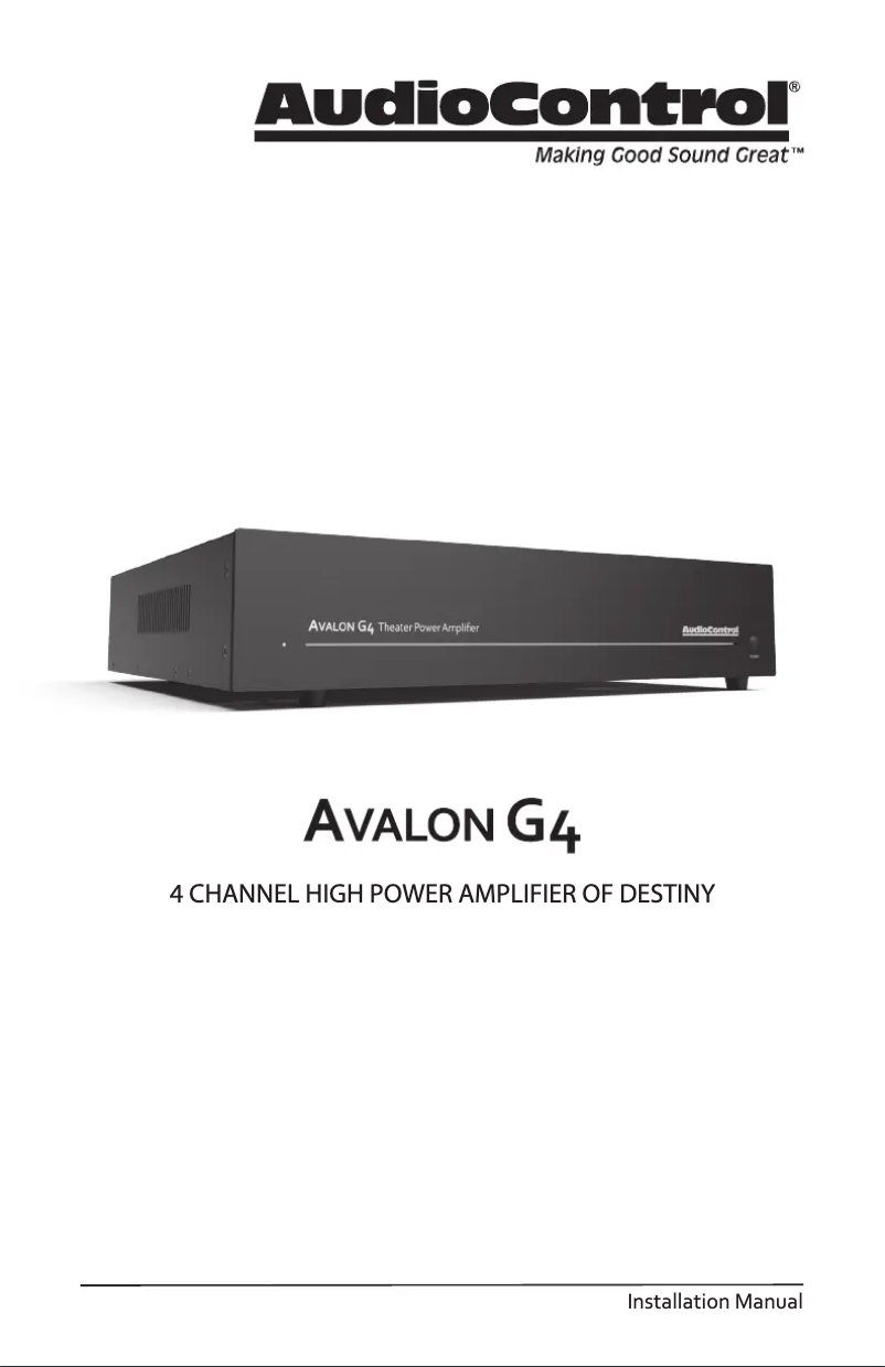 Image de la première page du manuel de l'appareil Avalon G4