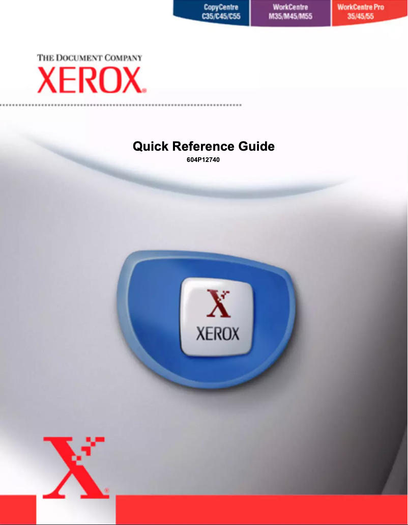 Page n°1 - Manuel utilisateur Xerox WorkCentre M55