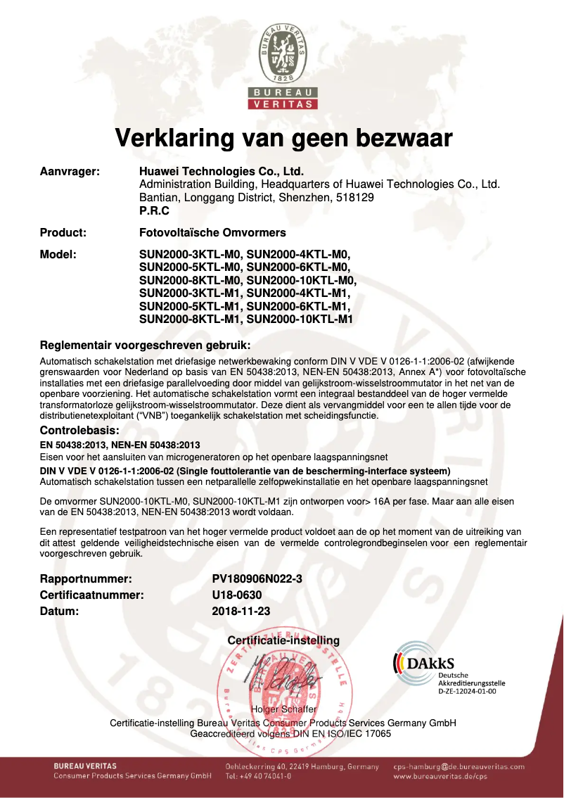 Page 1 de la notice Guide d'installation Huawei SUN2000MA-6KTL-M1