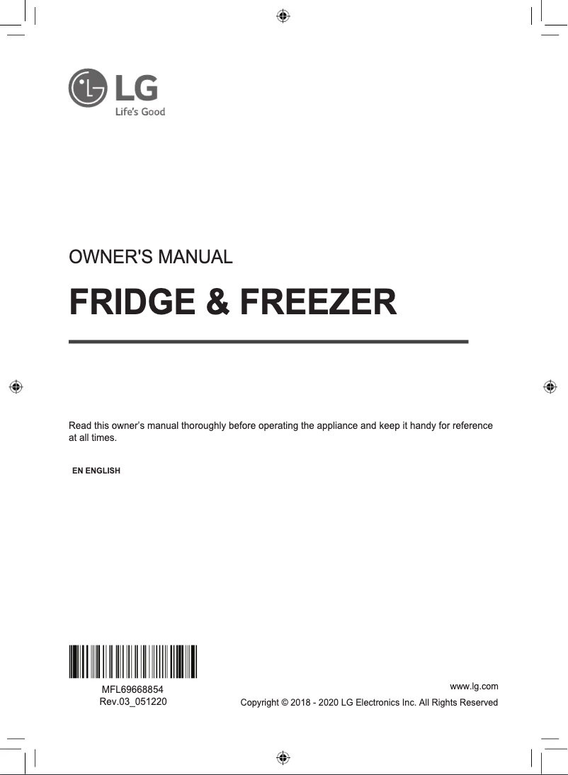 Page 1 de la notice Manuel utilisateur LG GS-L668MBNL