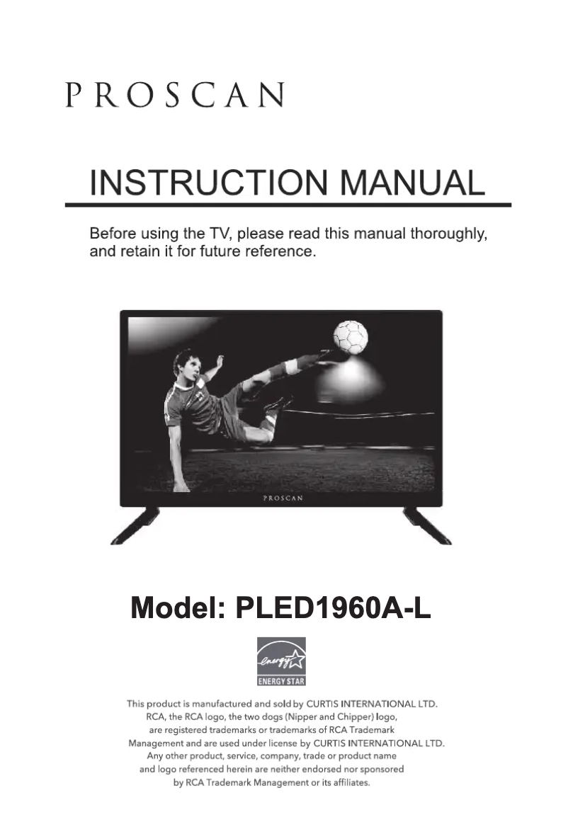 Image de la première page du manuel de l'appareil PLED1960A
