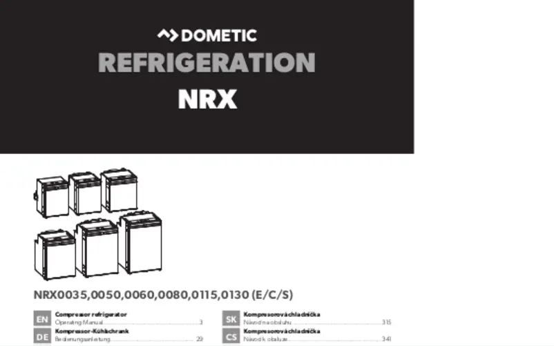 Page 1 de la notice Manuel utilisateur Dometic NRX 35S