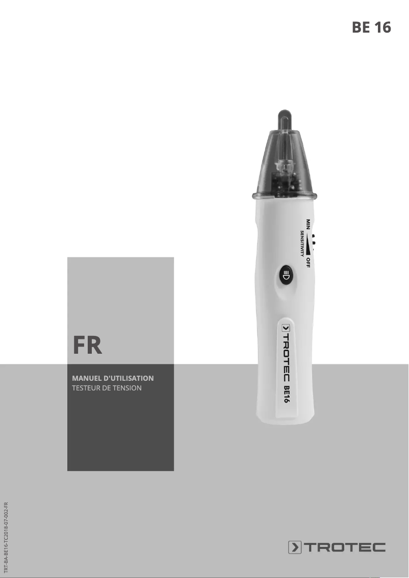 Página 1 del manual Manual de usuario Trotec BE16