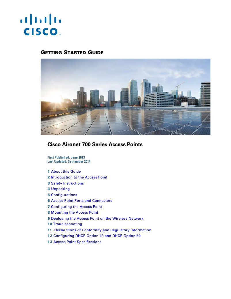 Page n°1 - Manuel utilisateur Cisco AIR-CAP702I-Z-K9