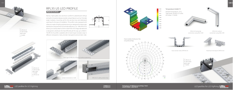 Page 1 de la notice Fiche technique LEDs-ON RPL35 US