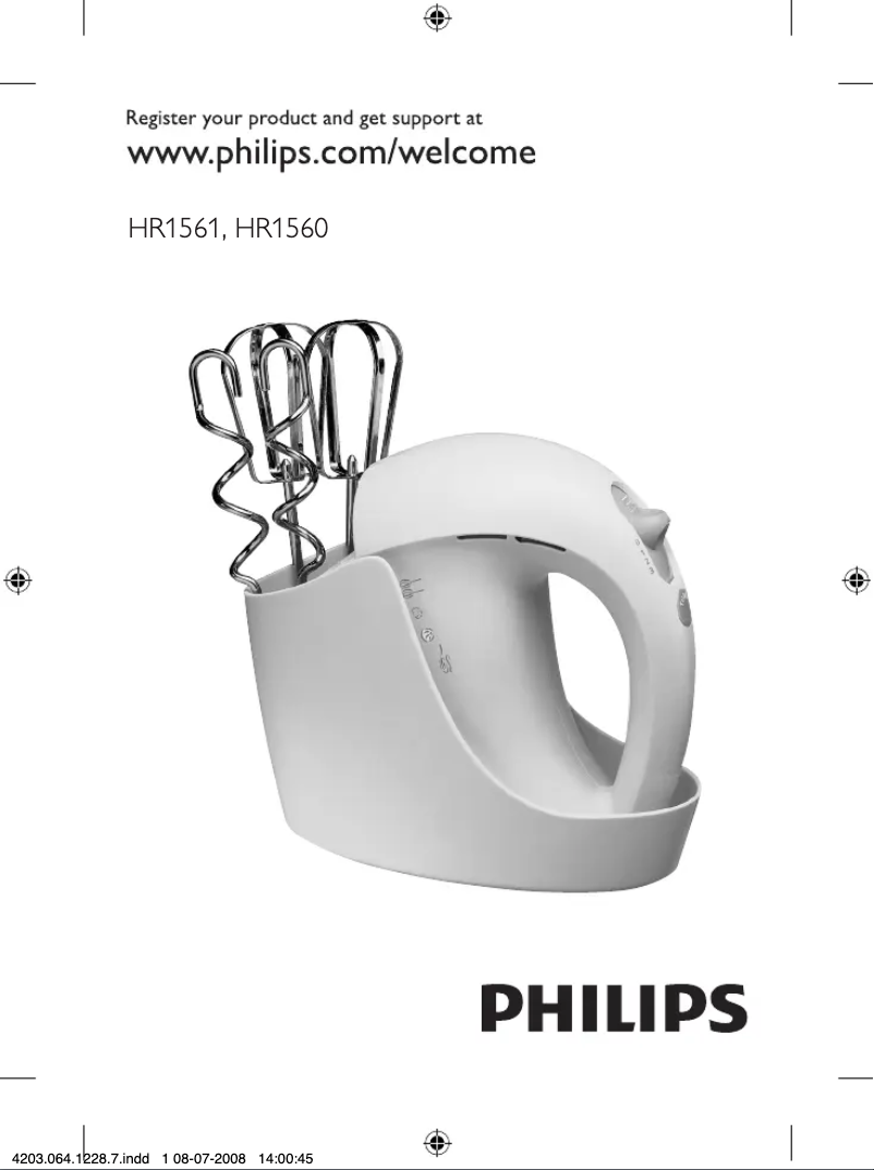 Page 1 de la notice Manuel utilisateur Philips Daily Collection HR1560