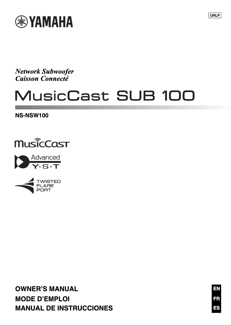 Page 1 de la notice Manuel utilisateur Yamaha NS-NSW100