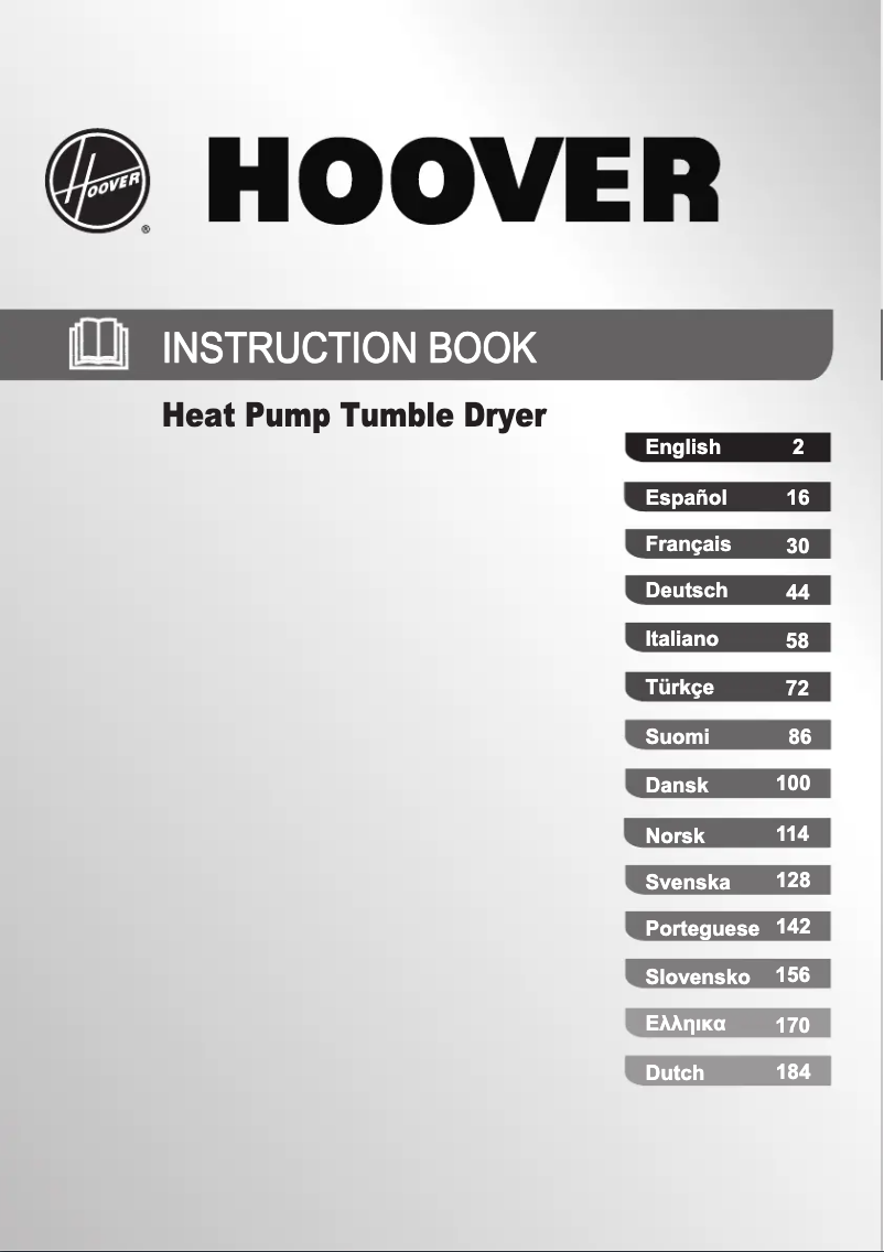 Page n°1 - Manuel utilisateur Hoover LLH D813A2X-S