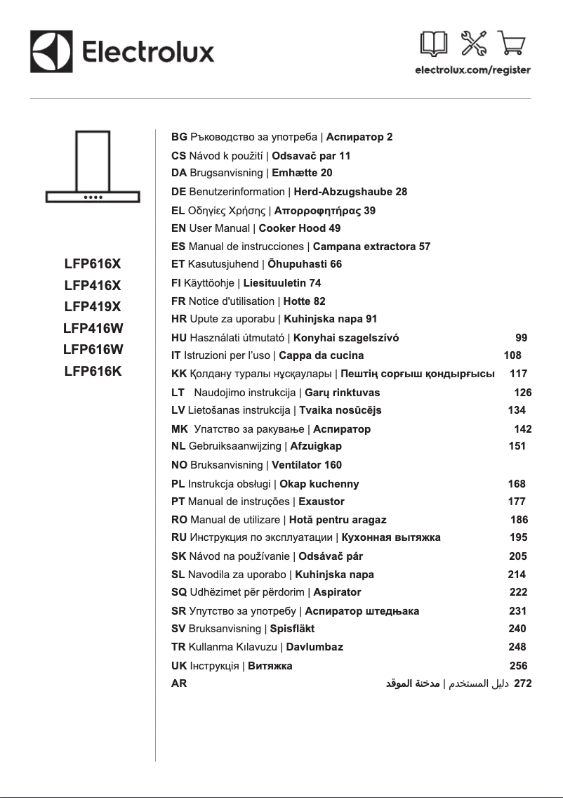 Page n°1 - Manuel utilisateur Electrolux LFP616X