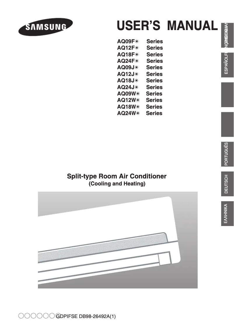Page n°1 - Manuel utilisateur Samsung AQ12FAX