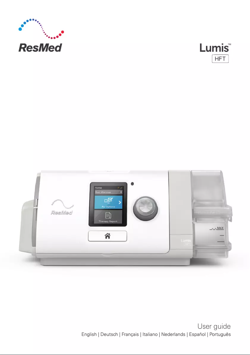 Page n°1 - Manuel utilisateur ResMed Lumis HFT