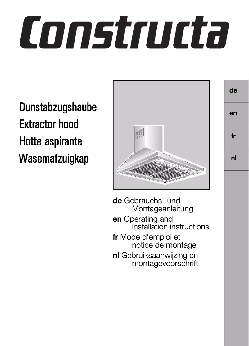 Page n°1 - Manuel utilisateur Constructa CD616050