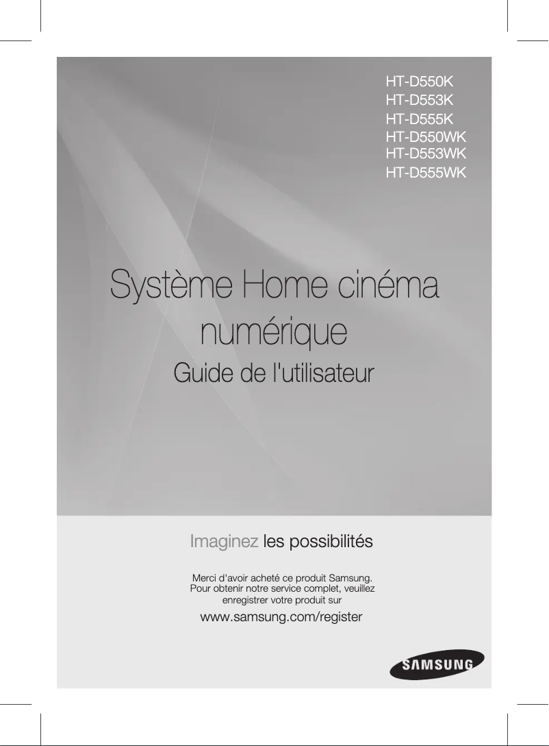 Page n°1 - Manuel utilisateur Samsung HT-D555K