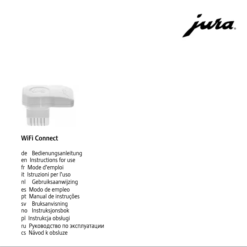 Page n°1 - Manuel utilisateur Jura Wi-Fi Connect