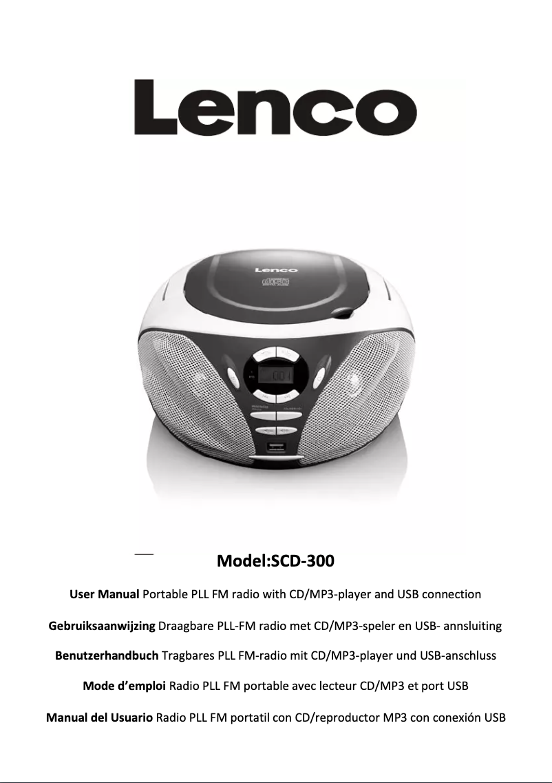 Image de la première page du manuel de l'appareil SCD-300