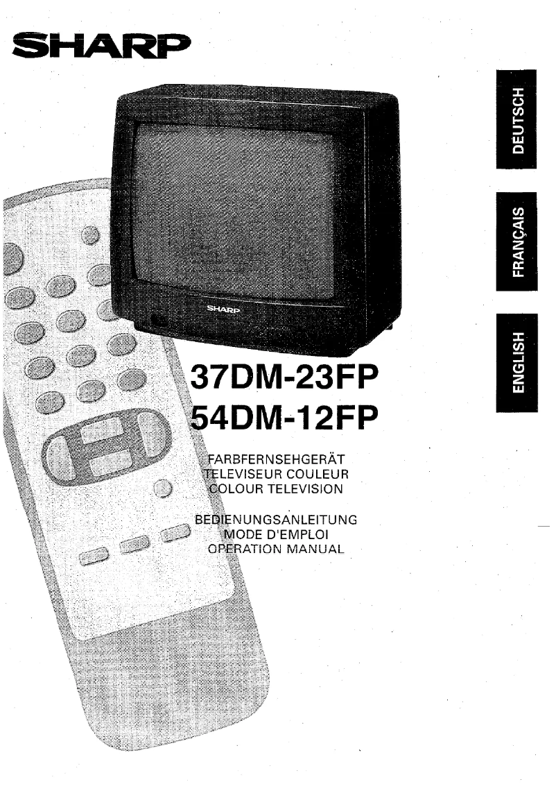 Page n°1 - Manuel utilisateur Sharp 37DM23FP