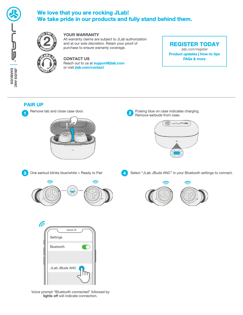 Página 1 del manual Manual de usuario JLab JBuds ANC