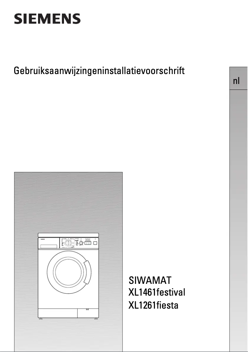 Page 1 de la notice Manuel utilisateur Siemens WXL1461
