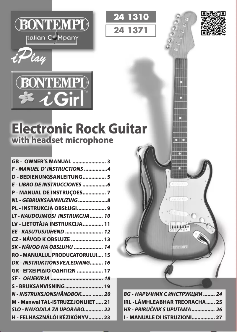 Page 1 de la notice Manuel utilisateur Bontempi 24 1310