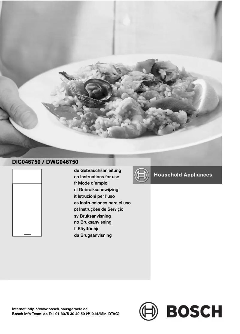 Page 1 de la notice Mode d'emploi Bosch DWC046750