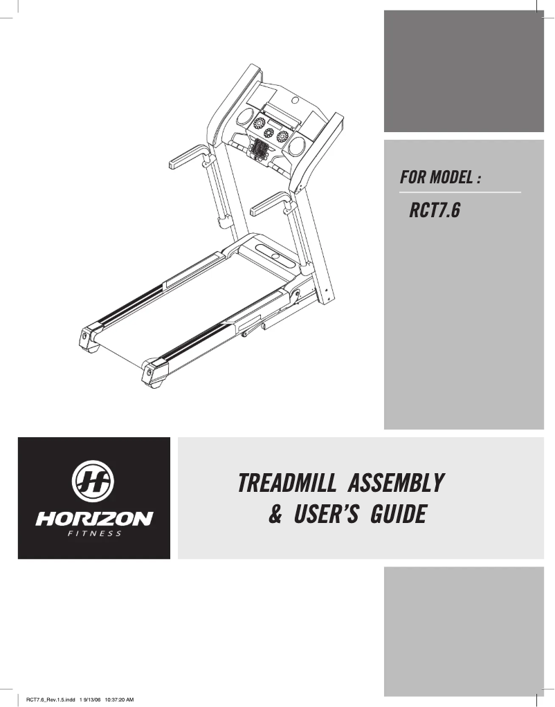 Image de la première page du manuel de l'appareil RCT7.6