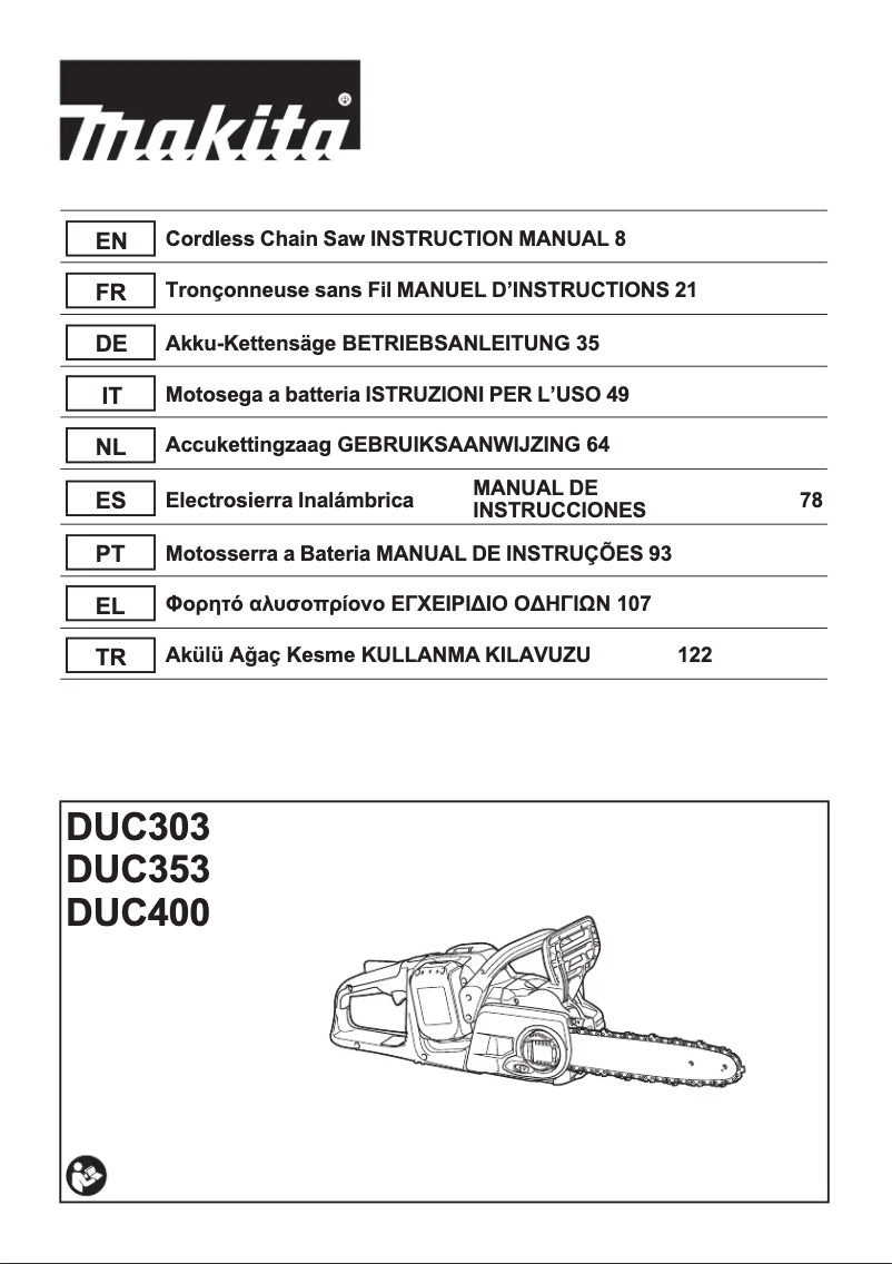 Página 1 del manual Manual de usuario Makita DUC400