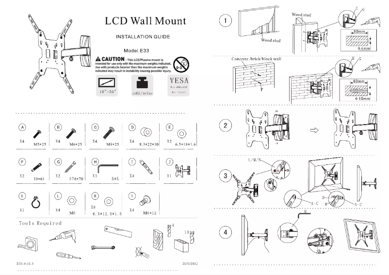 Image de la première page du manuel de l'appareil E33