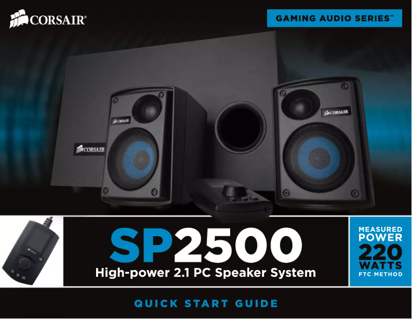 Page n°1 - Manuel utilisateur Corsair Gaming Audio SP2500