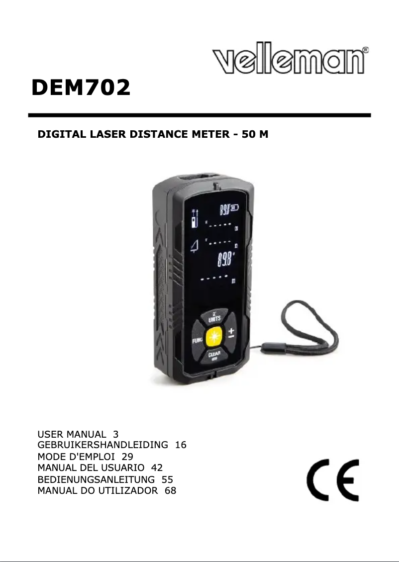 Image de la première page du manuel de l'appareil DEM702