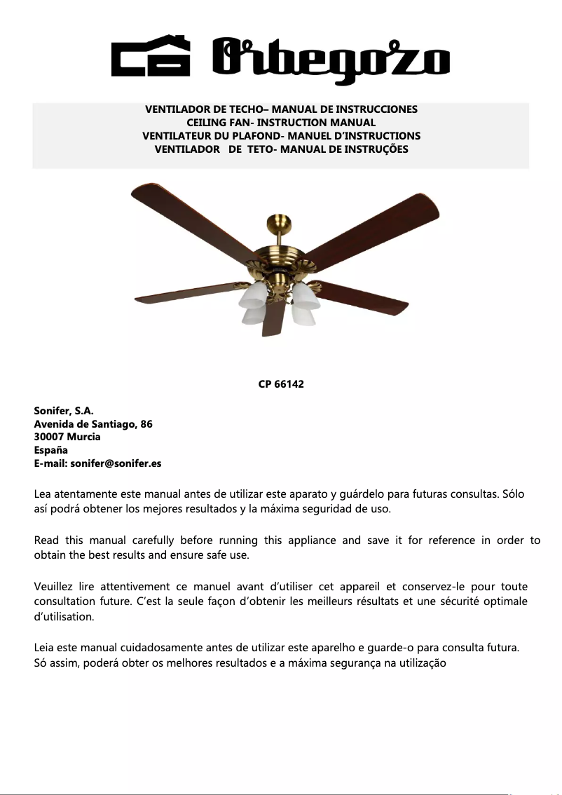 Image de la première page du manuel de l'appareil CP 66142