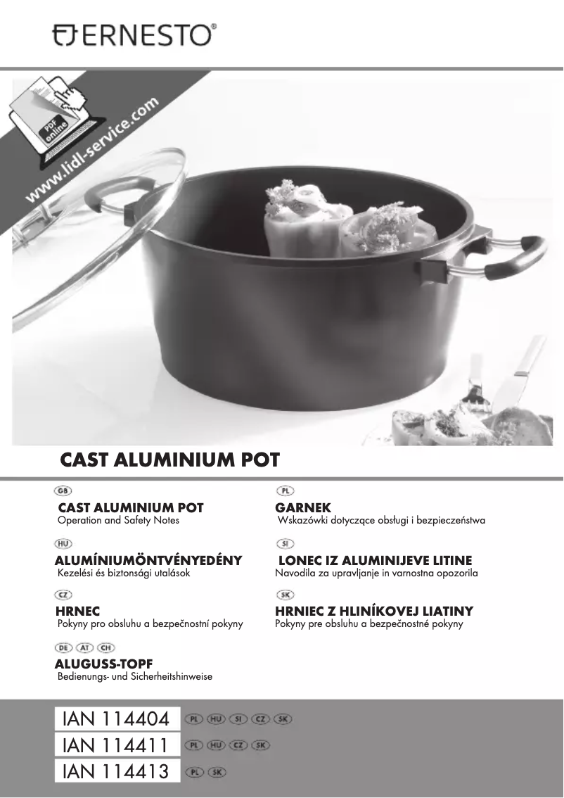 Imagen de la primera página del manual del dispositivo IAN 114404