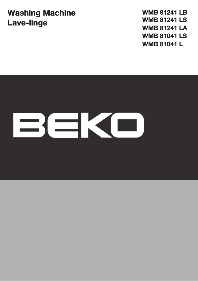 Page n°1 - Manuel utilisateur Beko WMB 81241 LS