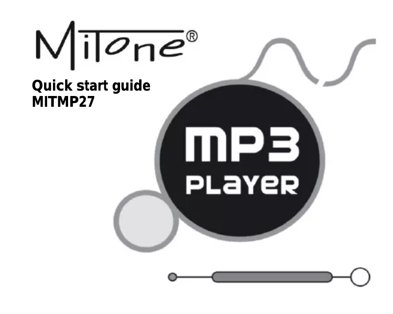 Page 1 de la notice Manuel utilisateur MiTone MITMP27 QSG