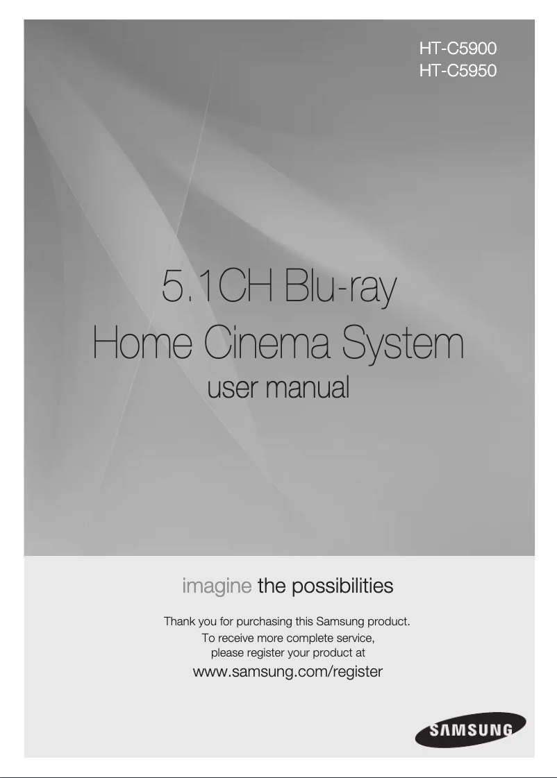 Page n°1 - Manuel utilisateur Samsung HT-C5950