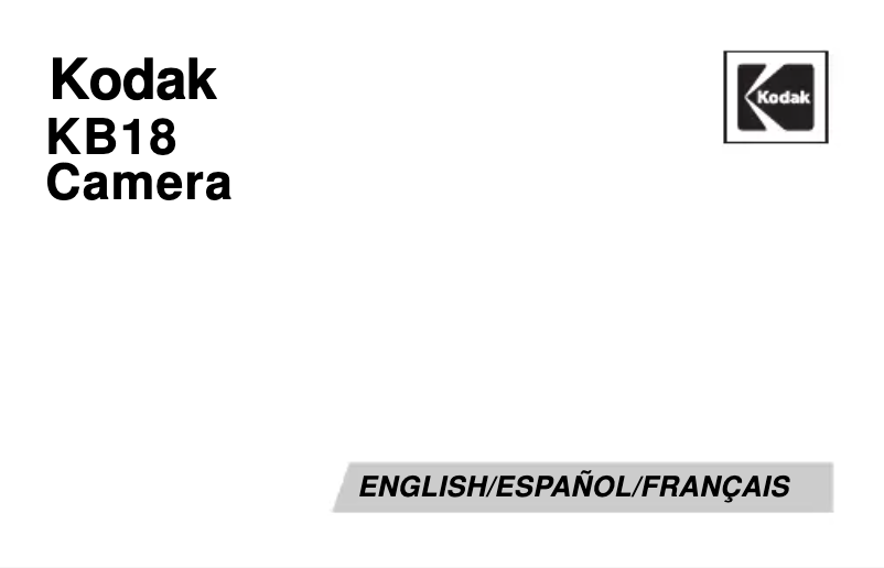 Page n°1 - Manuel utilisateur Kodak KB18