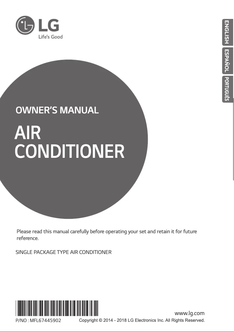 Page 1 de la notice Manuel utilisateur LG AK-Q300BC01