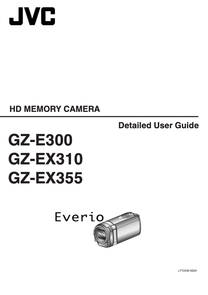 Page 1 de la notice Manuel utilisateur JVC GZ-EX310BU