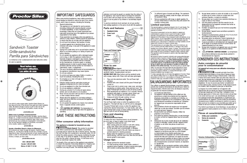 Image de la première page du manuel de l'appareil 25408Y