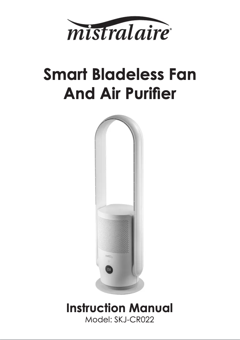 Page 1 de la notice Manuel utilisateur Mistral SKJ-CR022