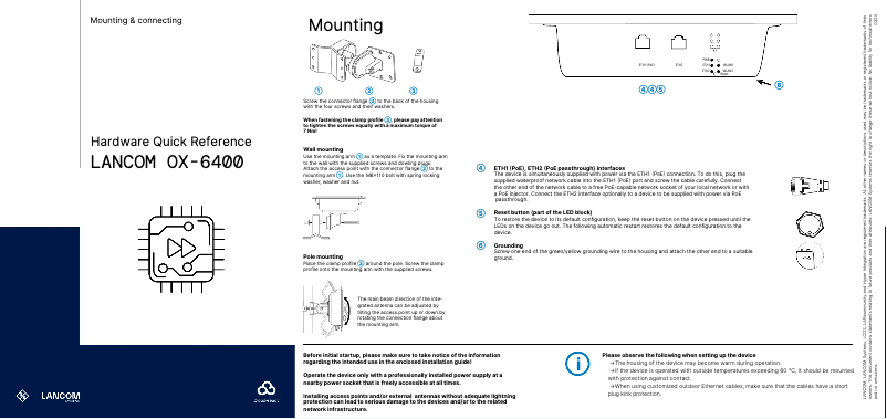 Imagen de la primera página del manual del dispositivo OX-6400