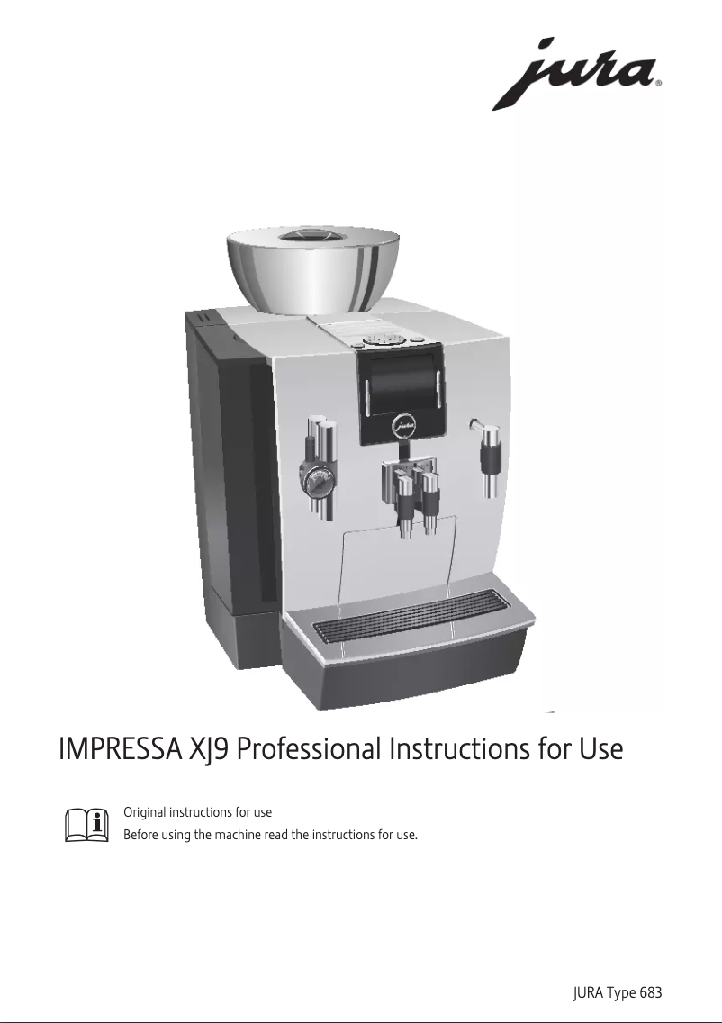 Image de la première page du manuel de l'appareil IMPRESSA XJ9 Professional